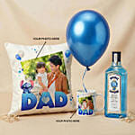 Stitch Theme Personalised Cushion, Mug & Gin Set for Dad