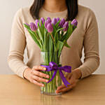 10 Purple Tulip Arrangement