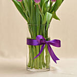 10 Purple Tulip Arrangement