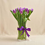 10 Purple Tulip Arrangement