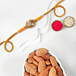 Elegant Kundan Rakhi with Almonds
