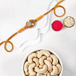 Elegant Kundan Rakhi with Cashews