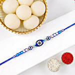 Feng Shui Blue Evil Eye Rakhi with Rasgulla