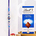 Feng Shui Blue Evil Eye Rakhi with Lindt Chocolate Bar