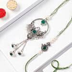 Green Round Bhaiya Bhabhi Rakhi Rakhi
