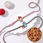 Bal Ganesha and Bal Krishna Rakhi Set with Almonds