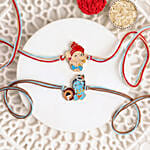 Bal Ganesha and Bal Krishna Rakhi Set with Kaju Katli