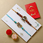 Divine Harmony Shiva and Krishna Rakhi Set