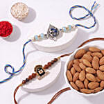 Divine Blessing Om and Shivling Rakhi Duo with Almonds