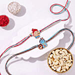Bal Ganesha and Bal Krishna Rakhi Set with Cashews