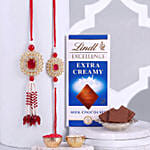 Bhaiya Bhabhi AD Rakhi with Lindt Chocolate Bar