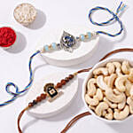 Divine Blessing Om and Shivling Rakhi Duo with Cashews