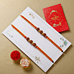 Auspicious Rudraksha Rakhi Set with Almonds
