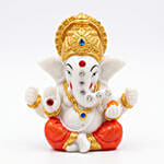 Divine Ganesha Idol and Krishna Rakhi with LED Lamp Gift Set