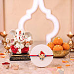 Bal Ganesha Rakhi with Idol and Motichoor Ladoo