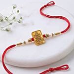 Ganesha Idol and Rakhi With Dry Fruits