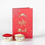 Ganesha Idol with Devotional Shiva Rakhi and Jade Plant Gift Set