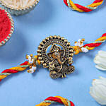 Ganesha Idol, Rakhi and Eggless Chocolate Fudge Cake