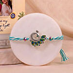 Peacock Rakhi and Personalised Bluetooth Speaker Gift Set