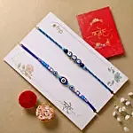 Feng Shui Evil Eye Rakhi Set with Cashews