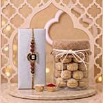 Devotional Shiva Rakhi with Almond Cookies