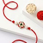 Crimson Pearl Floral Rakhi