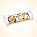 Radiant Square Stone Rakhi with Ferrero Rochers