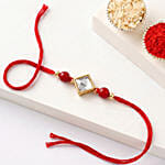 Radiant Square Stone Rakhi