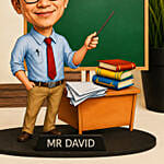 Personalized Male Teacher Caricature