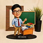 Personalized Male Teacher Caricature