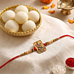 Sneh Devotional Ganesha Rakhi with Rasgulla