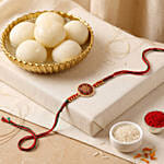 Traditional Meenakari Charm Rakhi with Rasgulla