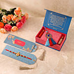Sneh Blue Lumba and Tortoise Rakhi Combo Set