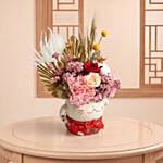 Lucky Cat Preserved Floral Prosperity Arrangement