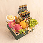 Premium Wellness & Fresh Fruits Gift Box