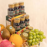 Premium Wellness & Fresh Fruits Gift Box