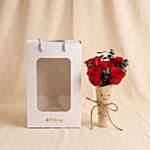 Preserved Red Rose Adorable Jellycat Bouquet