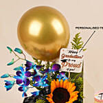 Personalised Graduation Sunshine Blooms & Cake Box