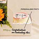 Personalised Graduation Sunshine Blooms & Cake Box