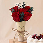 Preserved Rose Jellycat Bouquet, Cake & Mug Gift Set