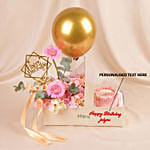 Personalised Birthday Flower & Cake Gift Box