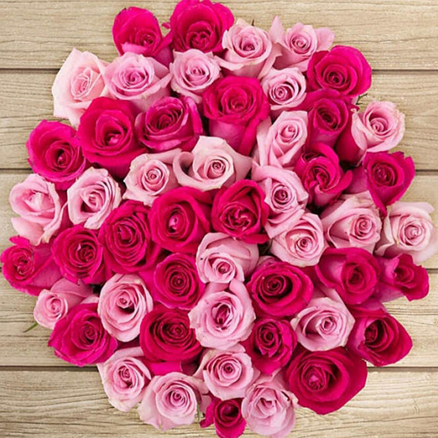 50 Assorted Pink Roses