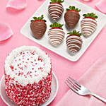 Chocolate Covered Strawberries & Red Velvet Cake