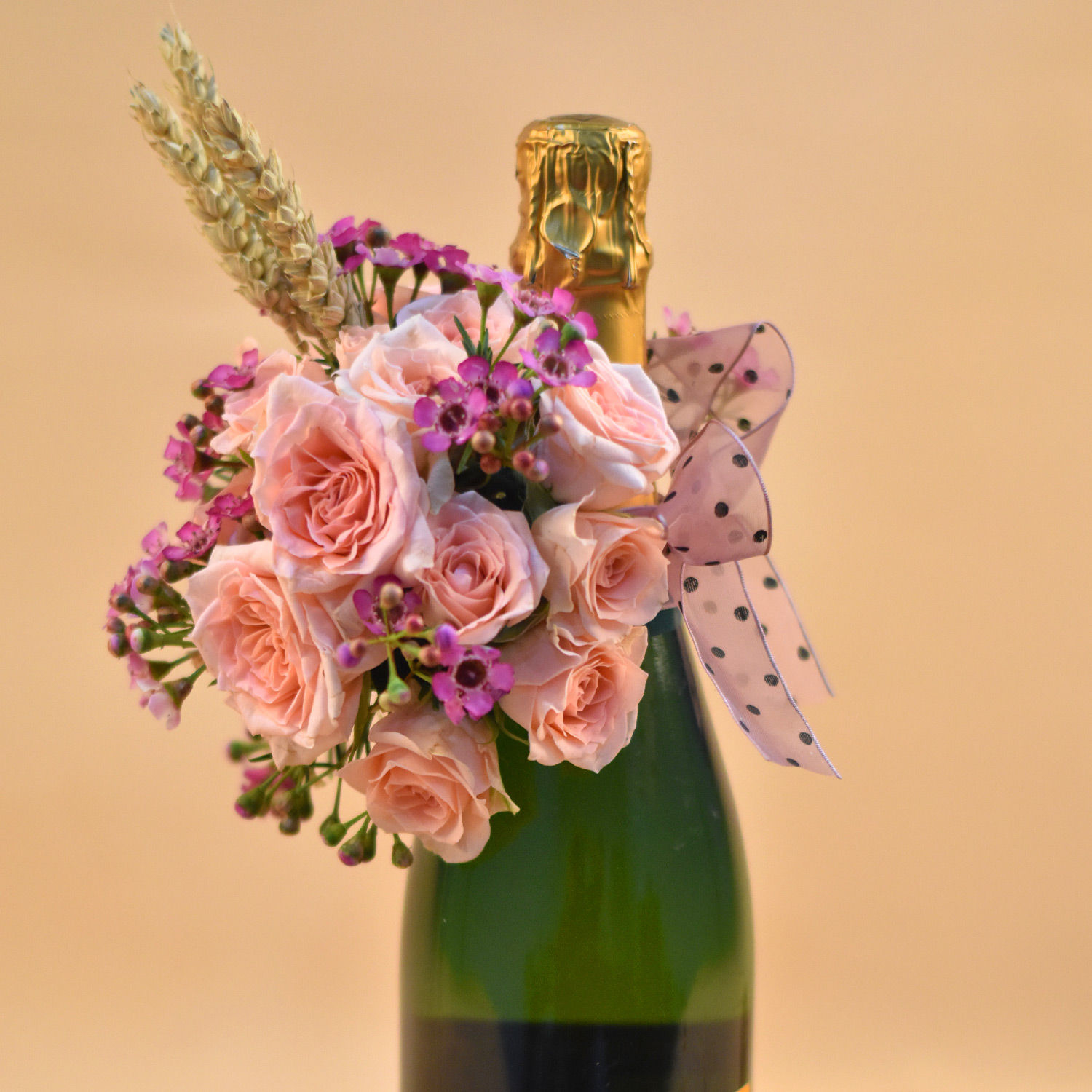 Champagne & Mixed Flowers Combo Delivery in Singapore FNP SG