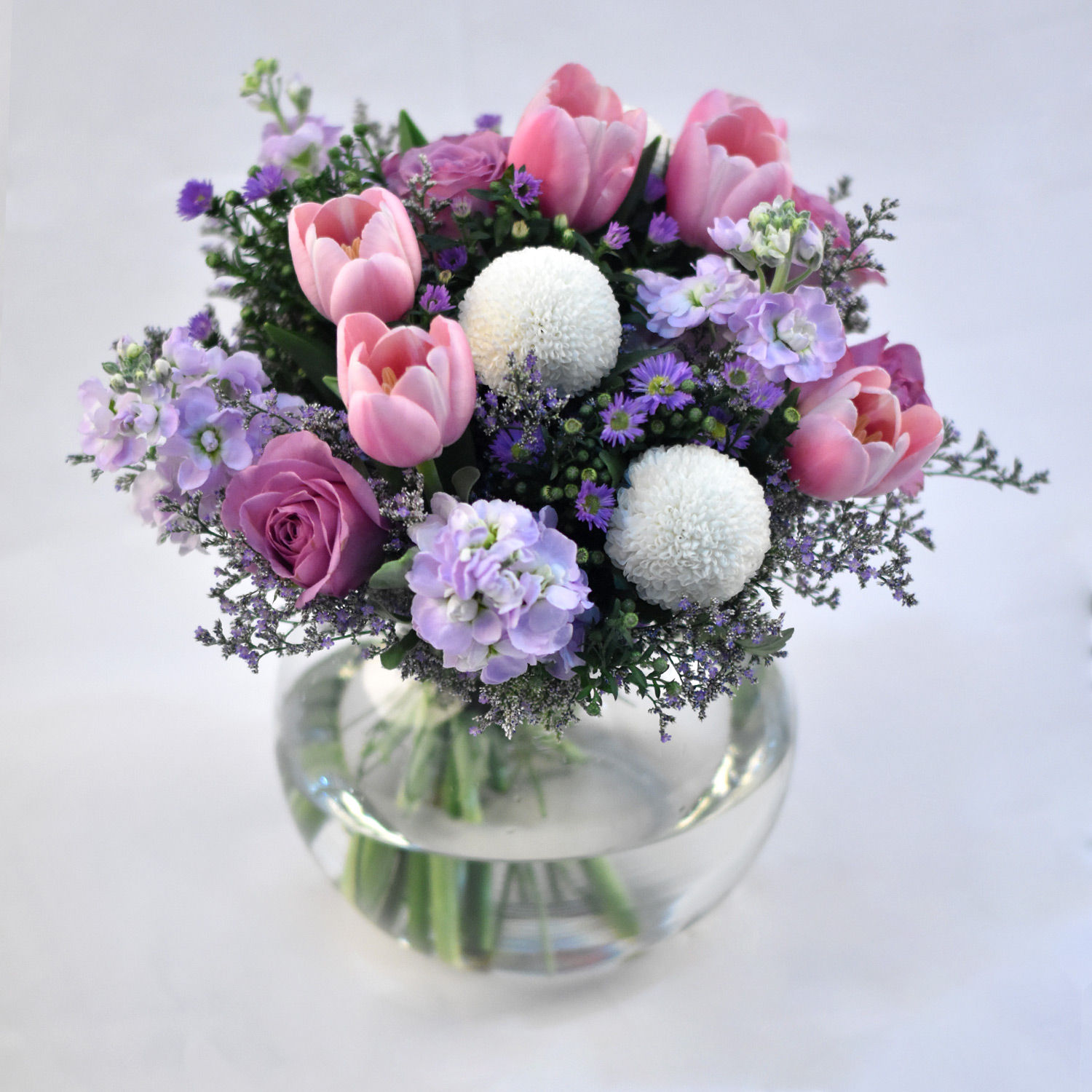 Blissful Flowers Fish Bowl Vase Delivery in Singapore FNP SG