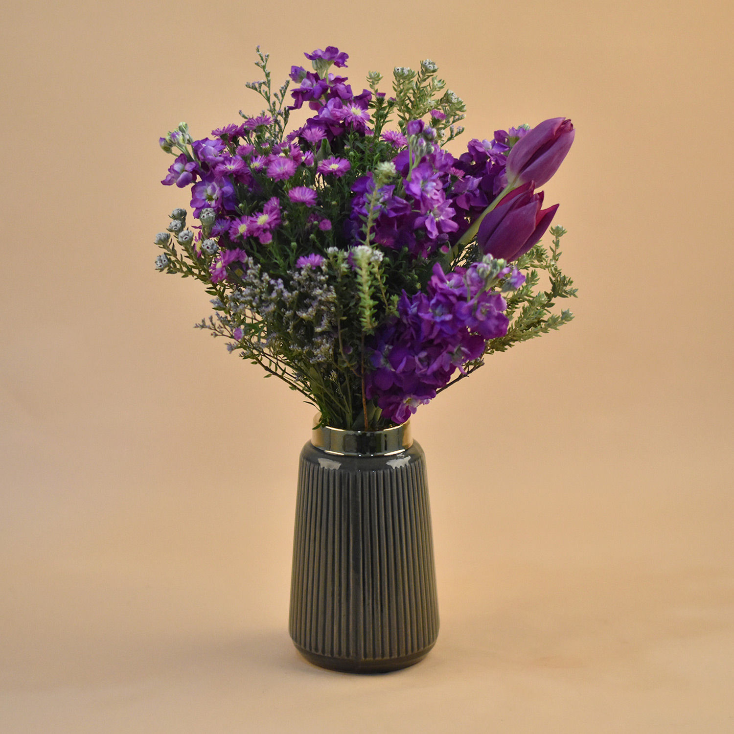 Purple Blush Flower Vase Delivery in Singapore FNP SG