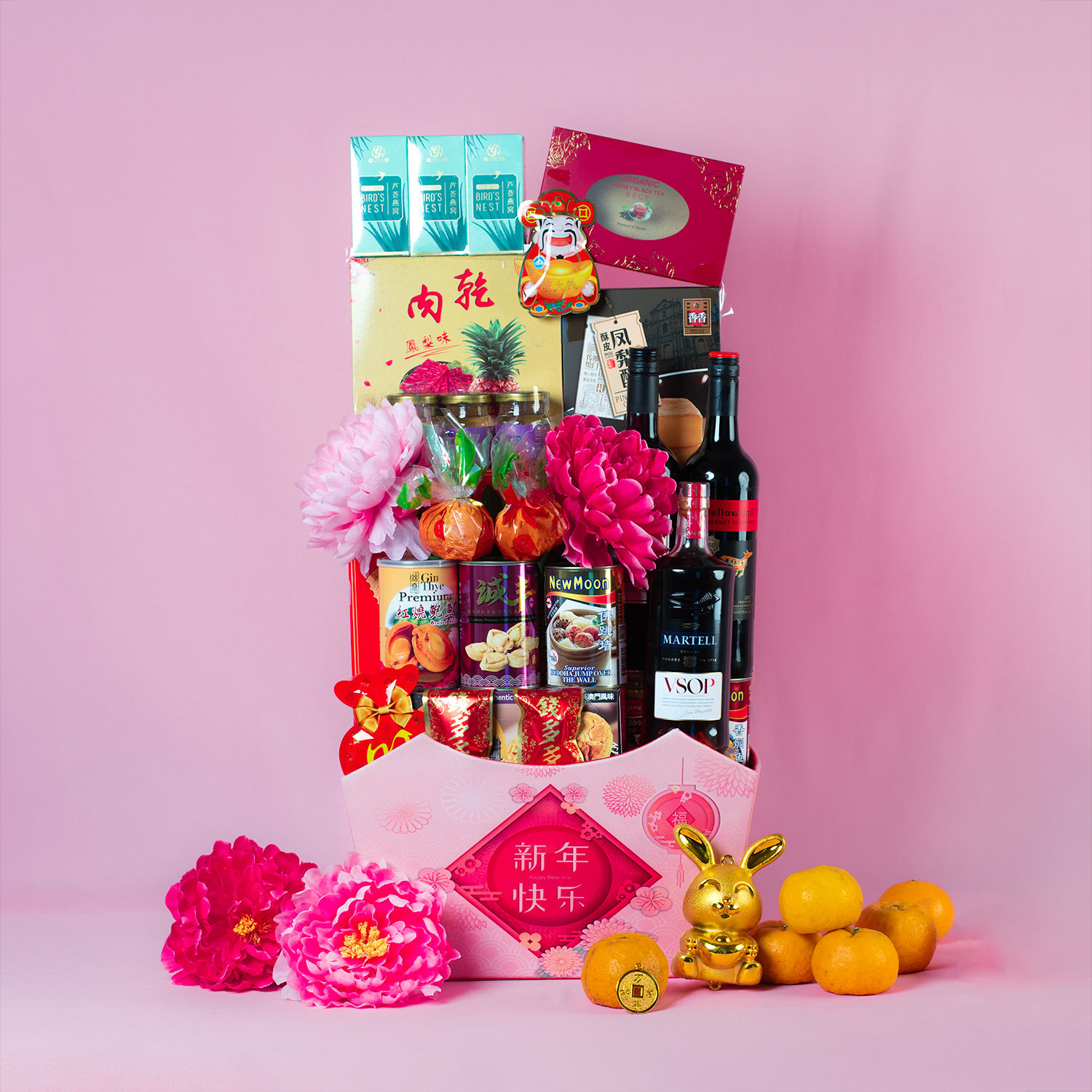 Assorted Goodies Leather Gift Basket Delivery in Singapore FNP SG