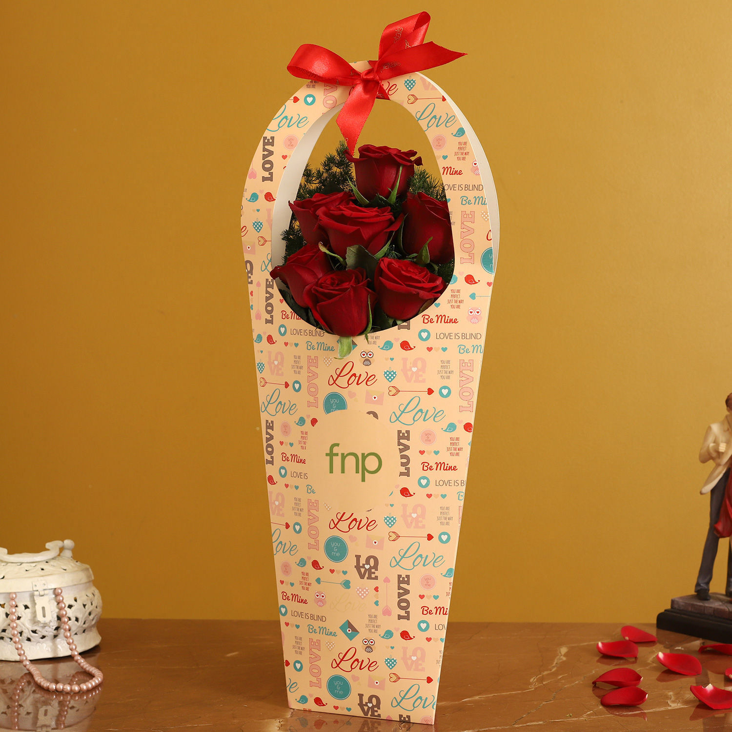 Fnp Red Roses Red Rose In FNP Love Sleeve Delivery in Singapore - FNP SG