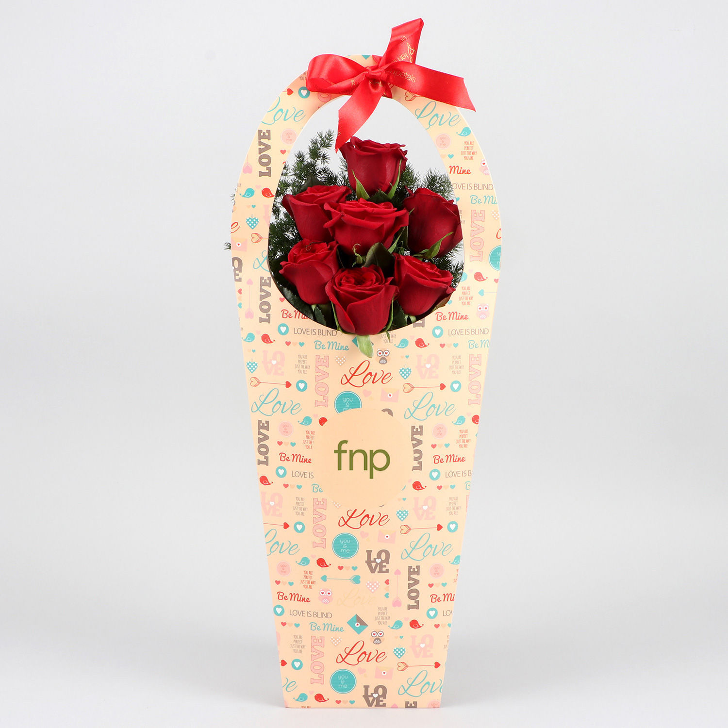 Fnp Red Roses Red Rose In FNP Love Sleeve Delivery in Singapore - FNP SG