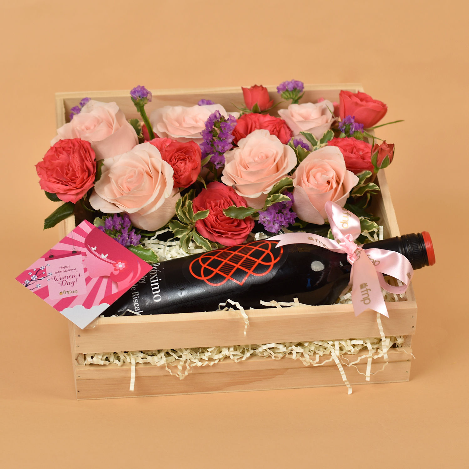 Flowers & Proximo Rioja Red Wine Hampers Delivery in Singapore - FNP SG